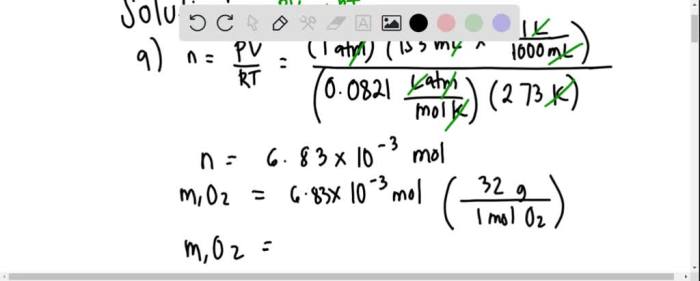 Calculate the mass of each gas sample at stp.