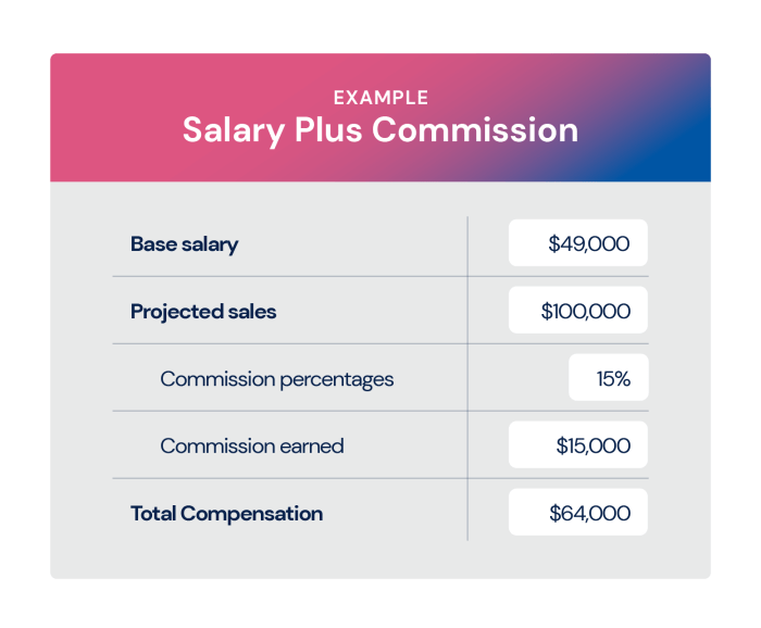 Tamara earns her living as a salary plus commission employee