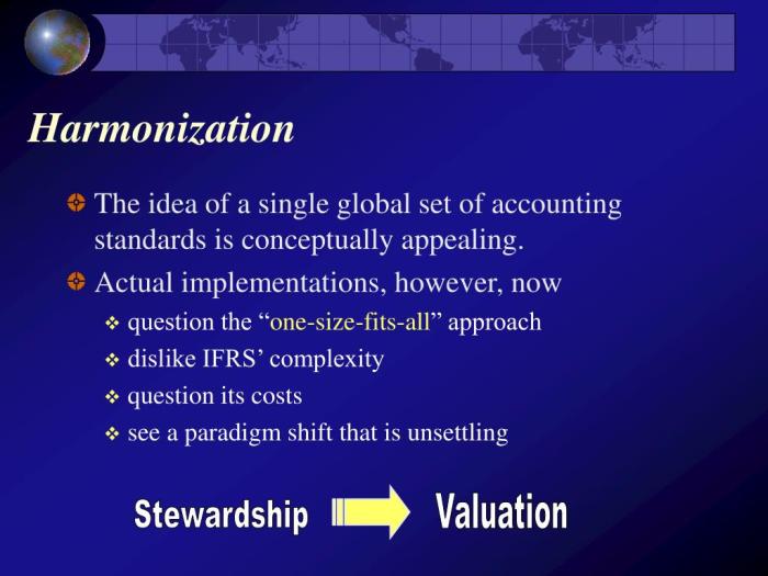 Harmonization of accounting standards across countries will